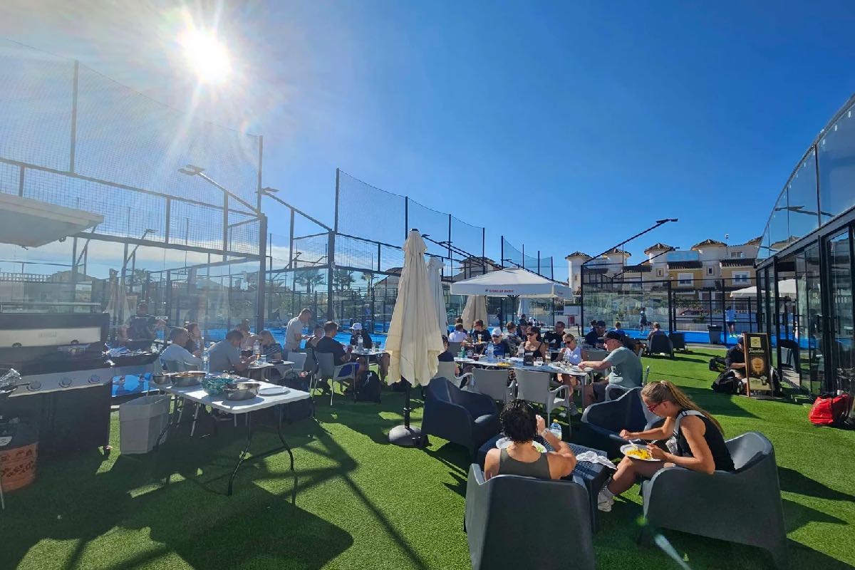 Orange Padel courts and terrace