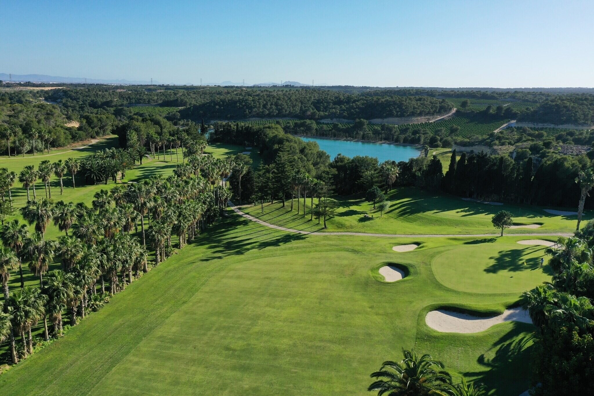Real Campoamor Golf aerial course and lake